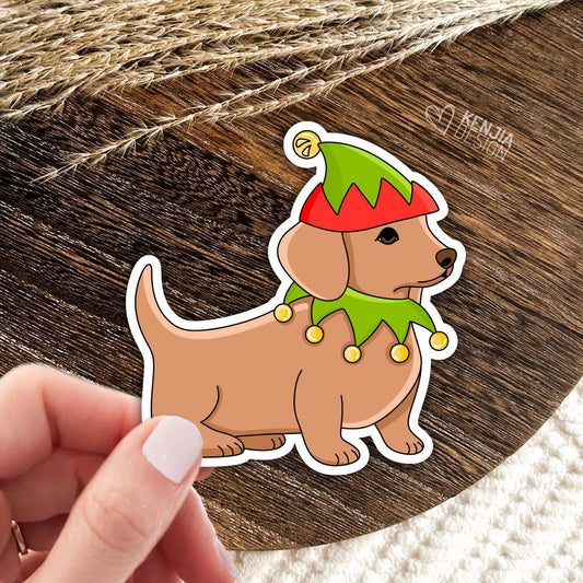Christmas Dog Stickers / Dog Lover Gift / Cute Puppy Holiday Season Decals for Christmas Tree / Tis the Season / Kindle Stickers