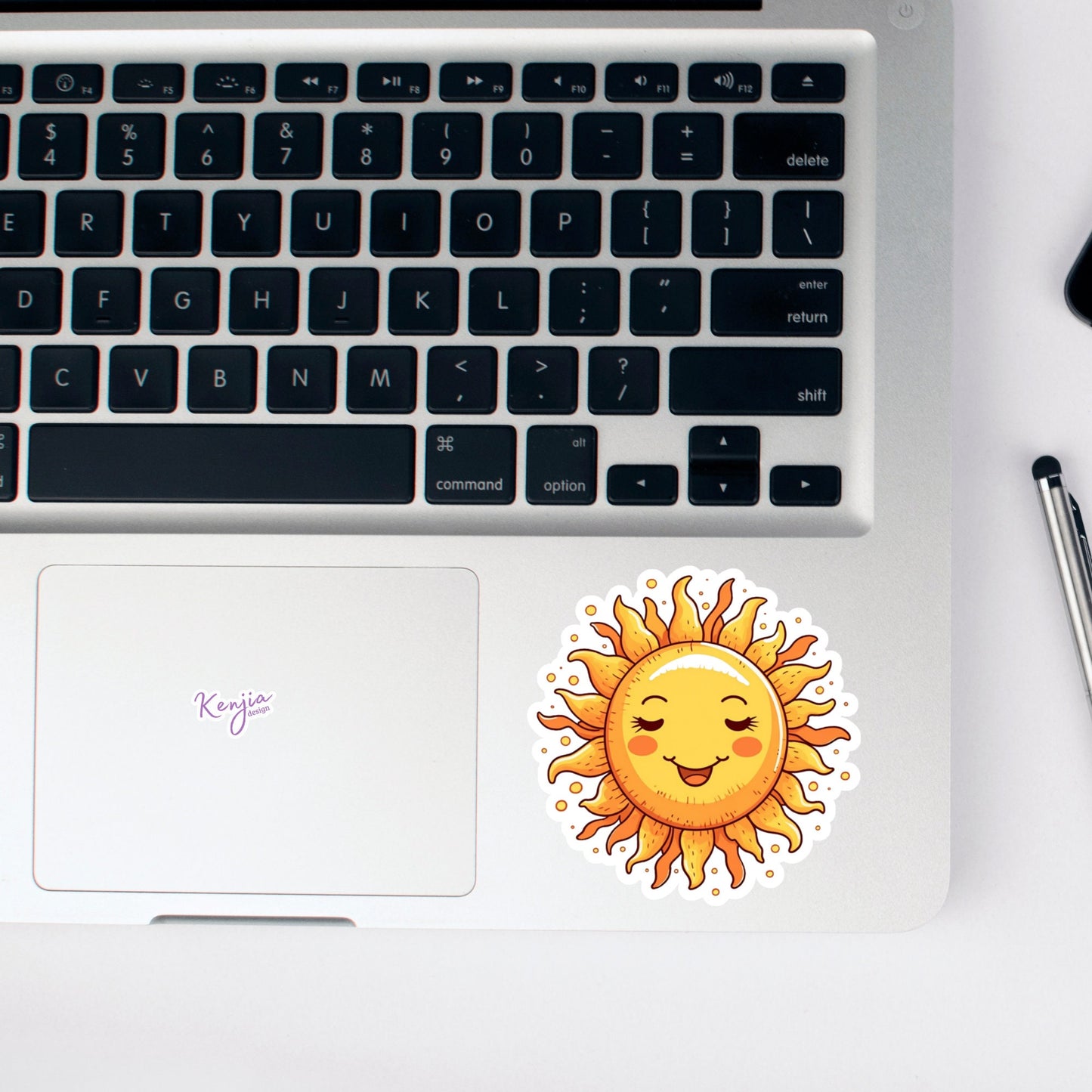 Cute Kawaii Happy Sun Sticker and Magnet, Summer Stickers, Waterproof Vinyl Sticker for gift, planner, book, laptop
