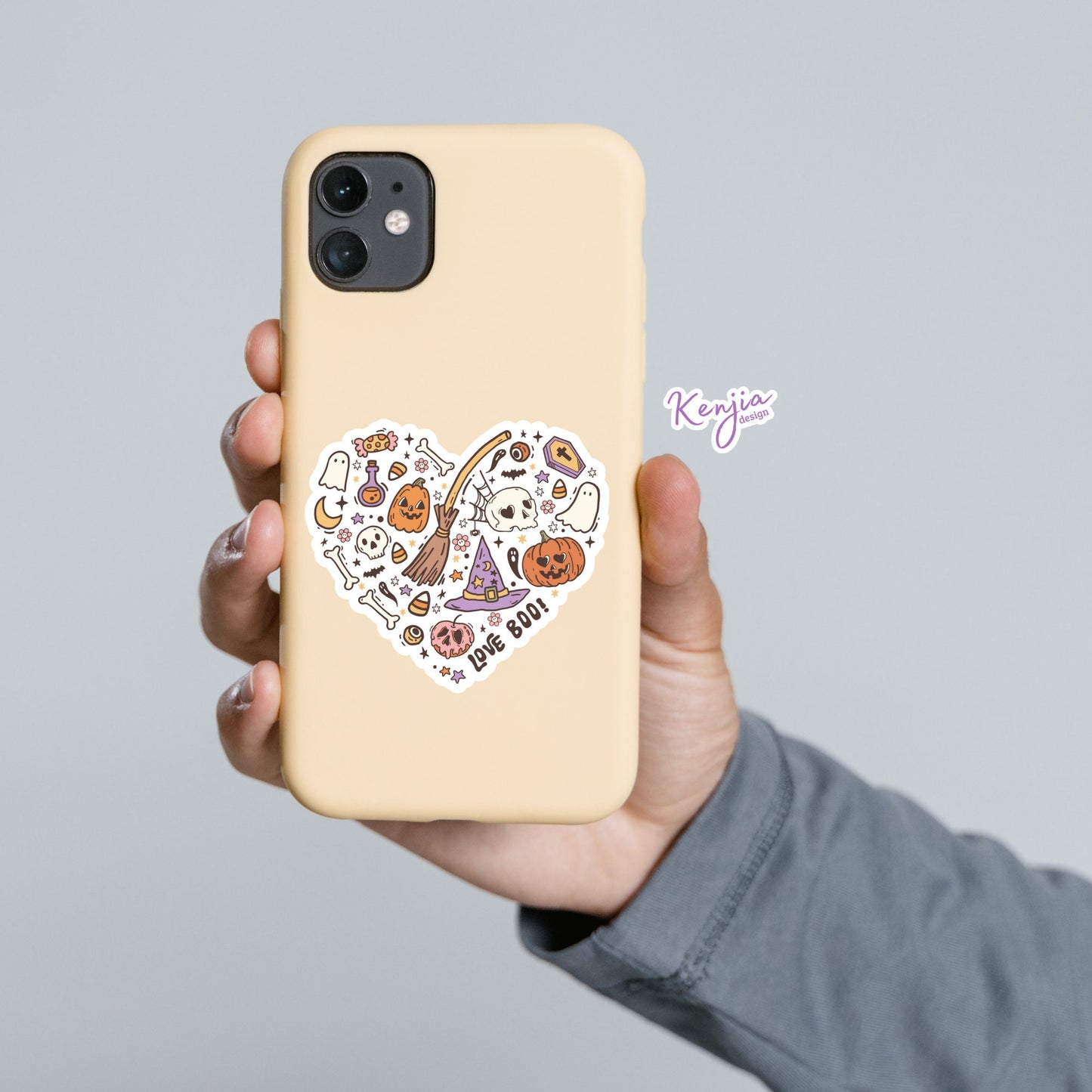 Retro Heart Halloween Sticker and Magnet, Vinyl stickers, for gift, Waterproof stickers for planner, book , laptop stickers