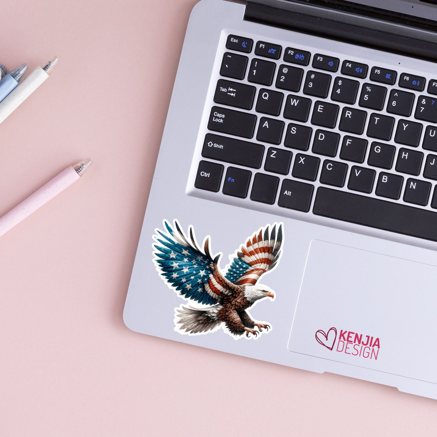 Patriotic Eagle Stickers  / Eagle and Flag Stickers / American Flag / Cute Animal Decals / USA Stickers / Constitution Veteran Army