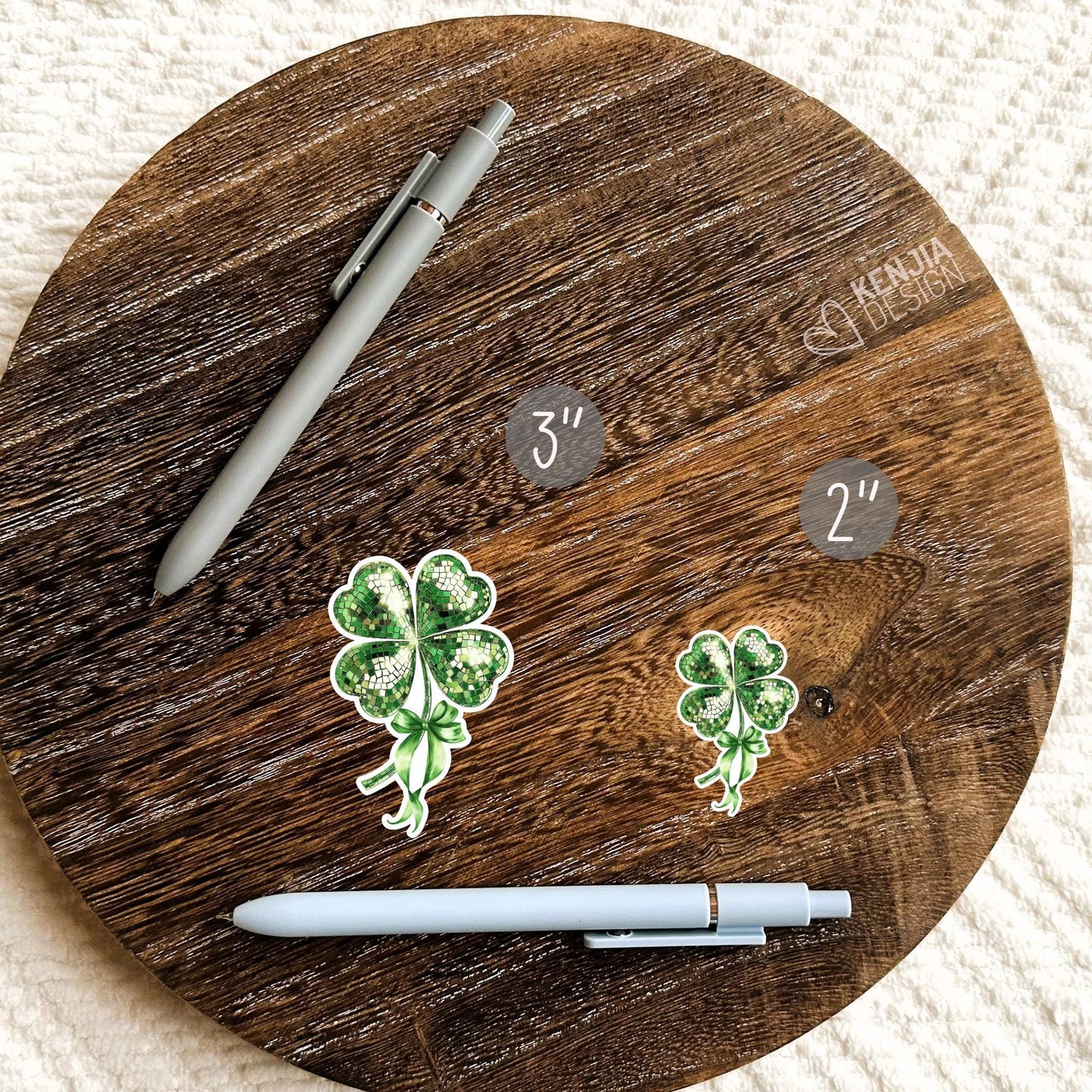 Coquette Clover Stickers / Happy St. Patrick's Day / Lucky Stickers / Shamrock Stickers / Four Leaf Clover / Kindle Stickers