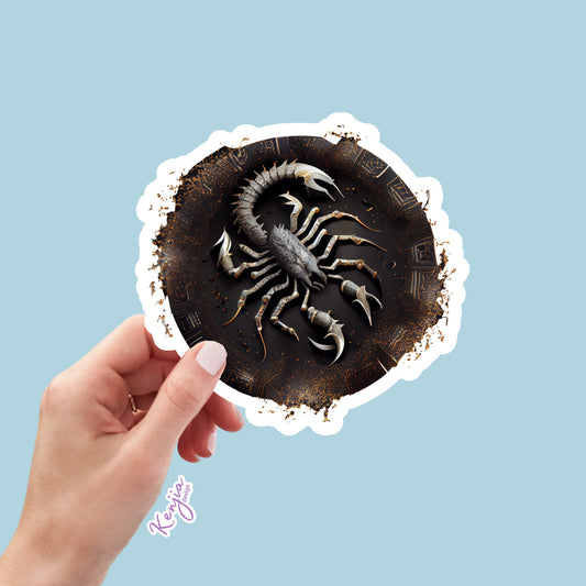 Astrology Zodiac Scorpius Sign Sticker, Waterproof and Dishwasher Safe Handmade cute Vinyl Sticker gift, planner, bumper, laptop stickers