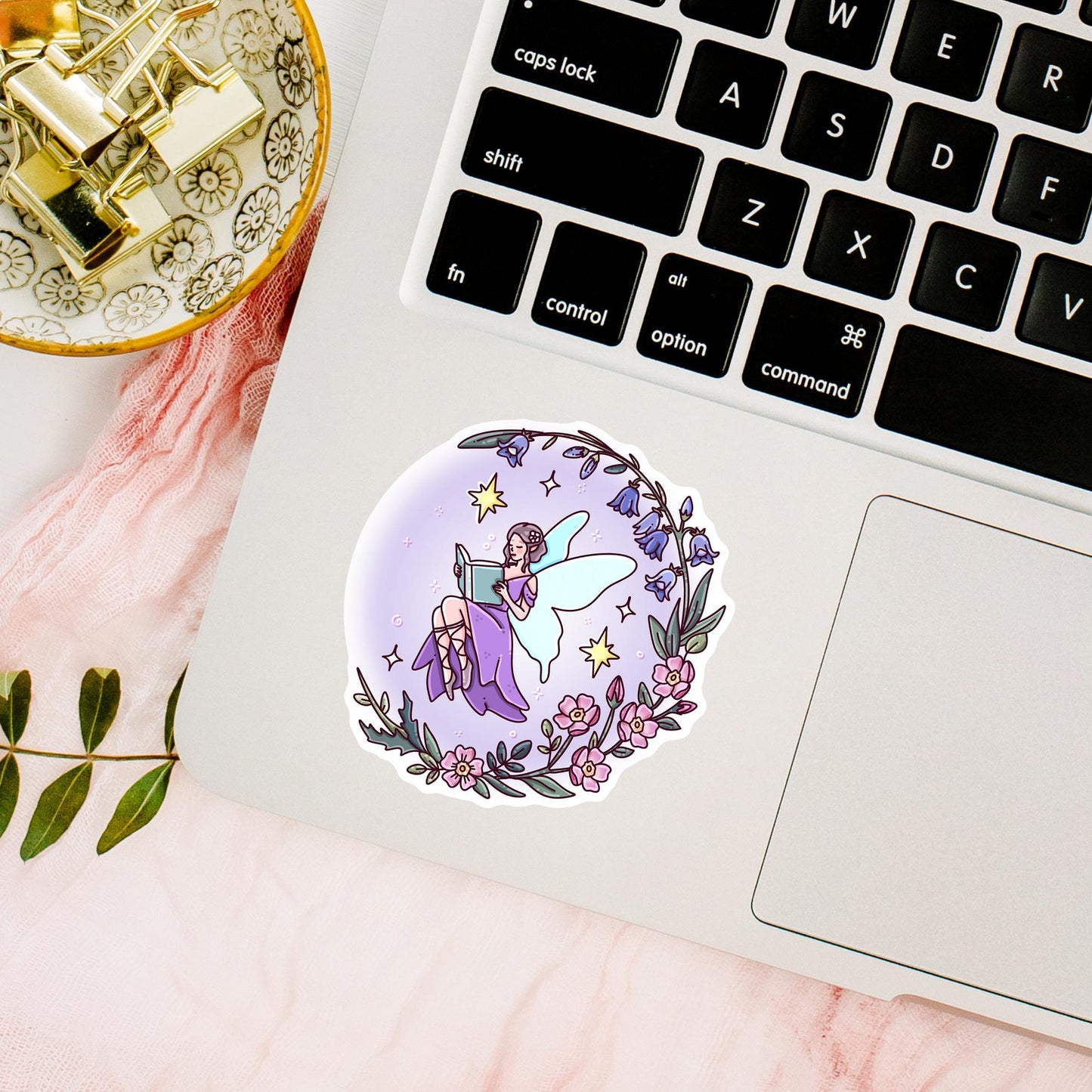 Fairy Tale Bookish Purple Sticker / Enchanted Reader Gift / Whimsical Decal / Dreamy Princess / Fantasy Aesthetic / Cute Present for Her