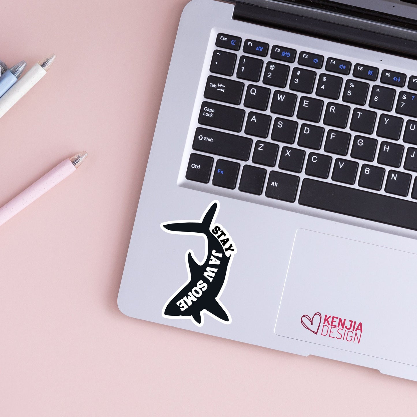 Stay Awesome Stickers  / Positive Thoughts Quote / Cute Shark Stickers / Affirmations Mental Health Matters Reminder Stickers