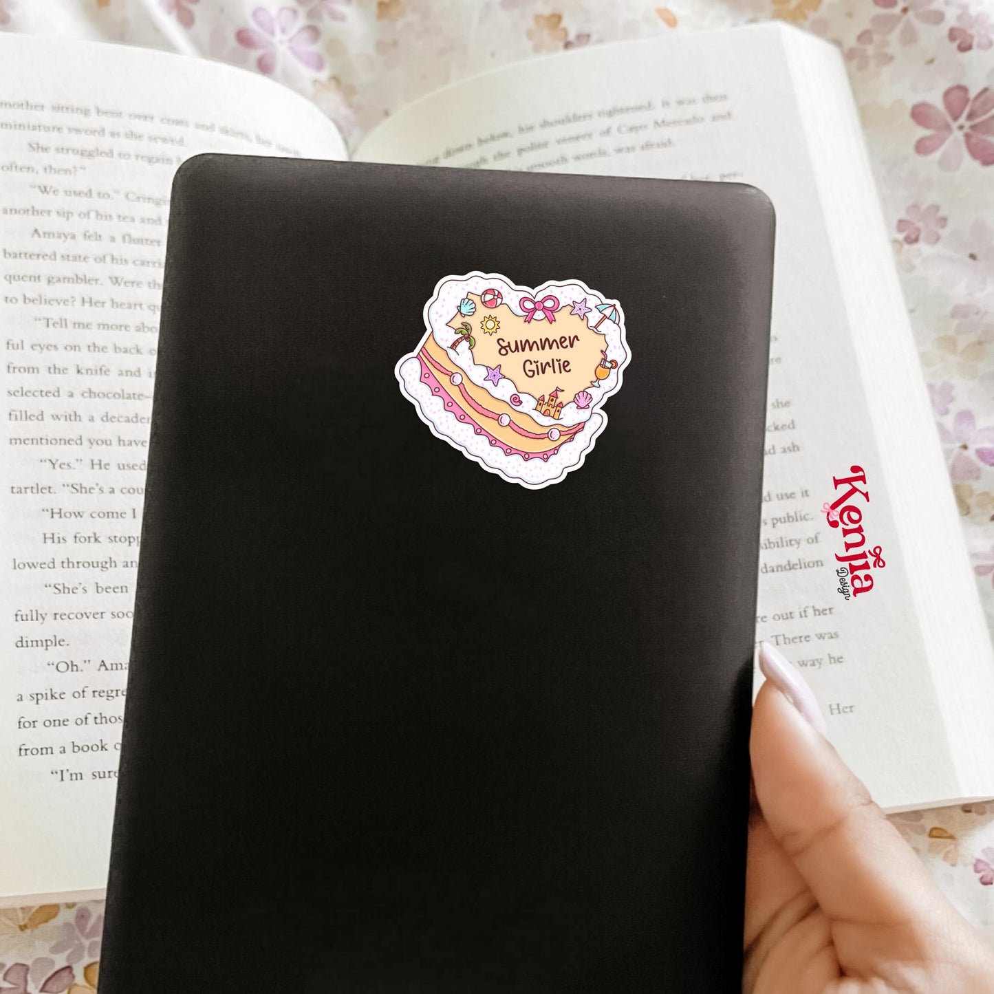Summer Girlie / Coquette Summer Vibes Sticker / Vacation Vibes / Beach Babe Gift / Tropical Sticker / Preppy Sticker