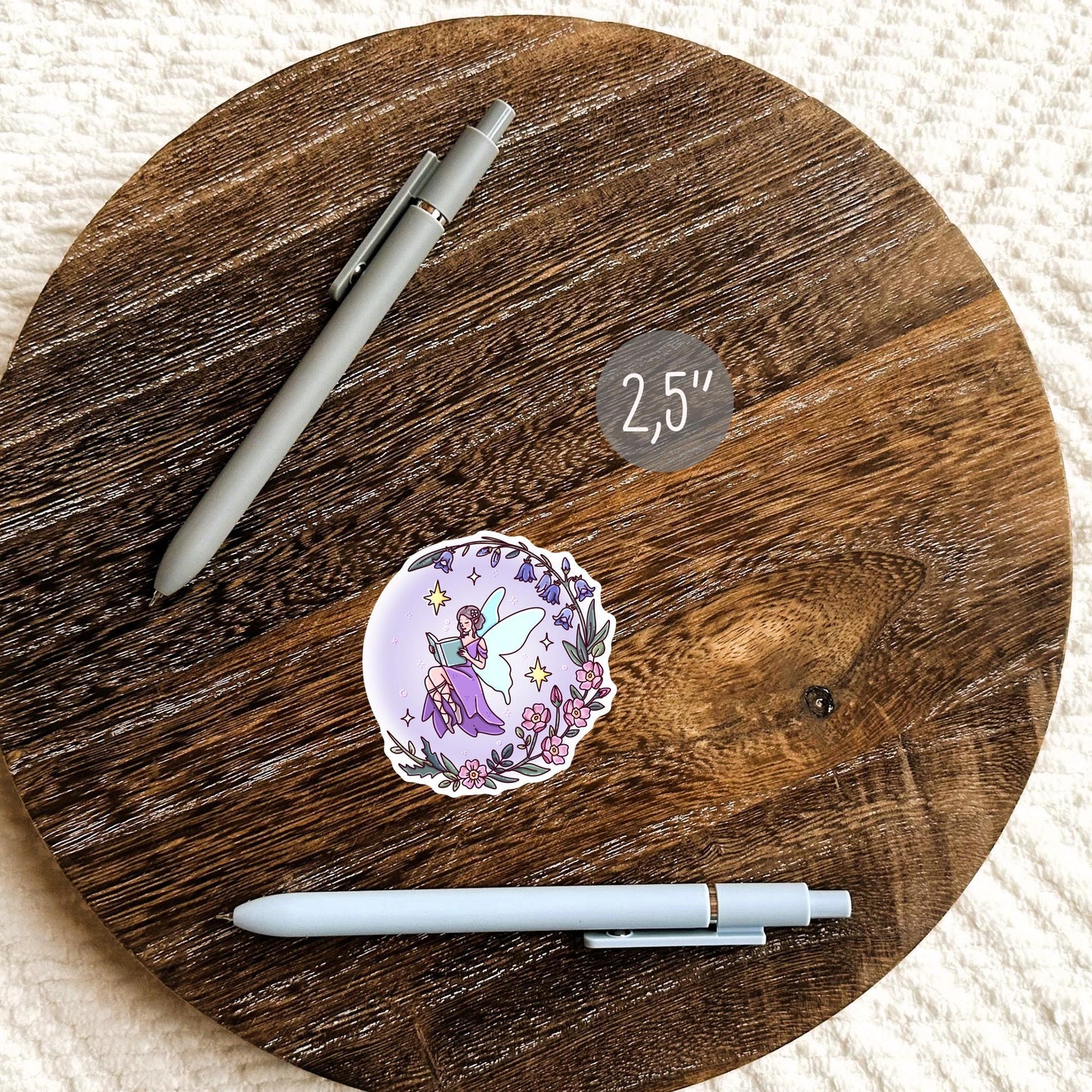 Fairy Tale Bookish Purple Sticker / Enchanted Reader Gift / Whimsical Decal / Dreamy Princess / Fantasy Aesthetic / Cute Present for Her