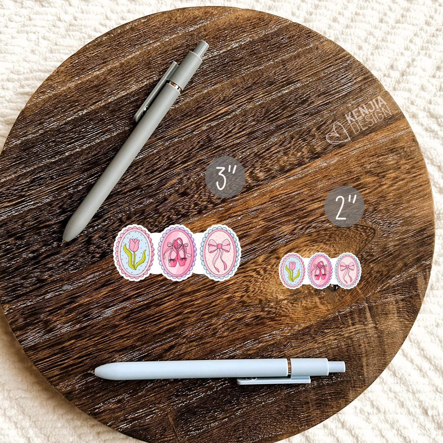 Soft Girl Stickers / Aesthetic Stickers / Tulip Flower Stickers / Pink Coquette Bow / Ballerina Gift / Laptop and Kindle Stickers