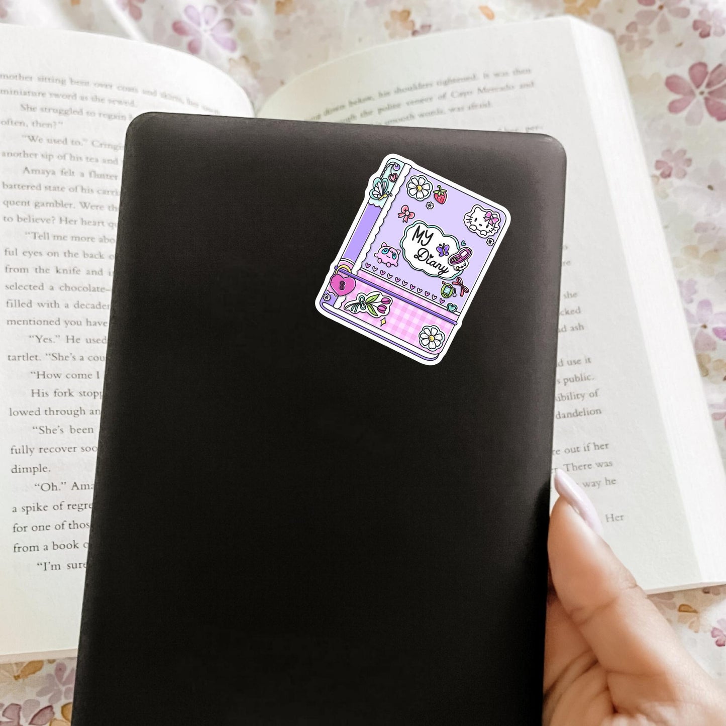 Diary Girlie Sticker / Cute Aesthetic Decal / Girly Journal / Planner Girl / Notebook Lover / Journaling Gift for Her / Bookish Vibes