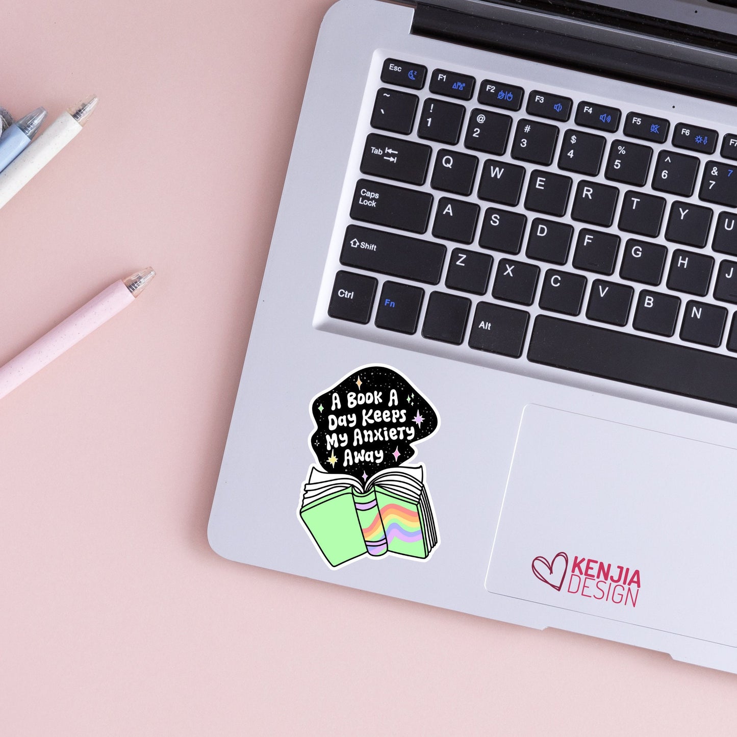 A Book A Day Keeps My Anxiety Away Stickers  / Trendy Bookish Stickers Merch / Book Lover Gifts / Introvert Kindle Stickers