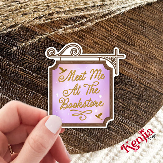Meet Me At The Bookstore Stickers / Fantasy Reader / Booktok / Kindle Stickers / Book Lover Gift / Water Bottle Sticker / Funny Bookish