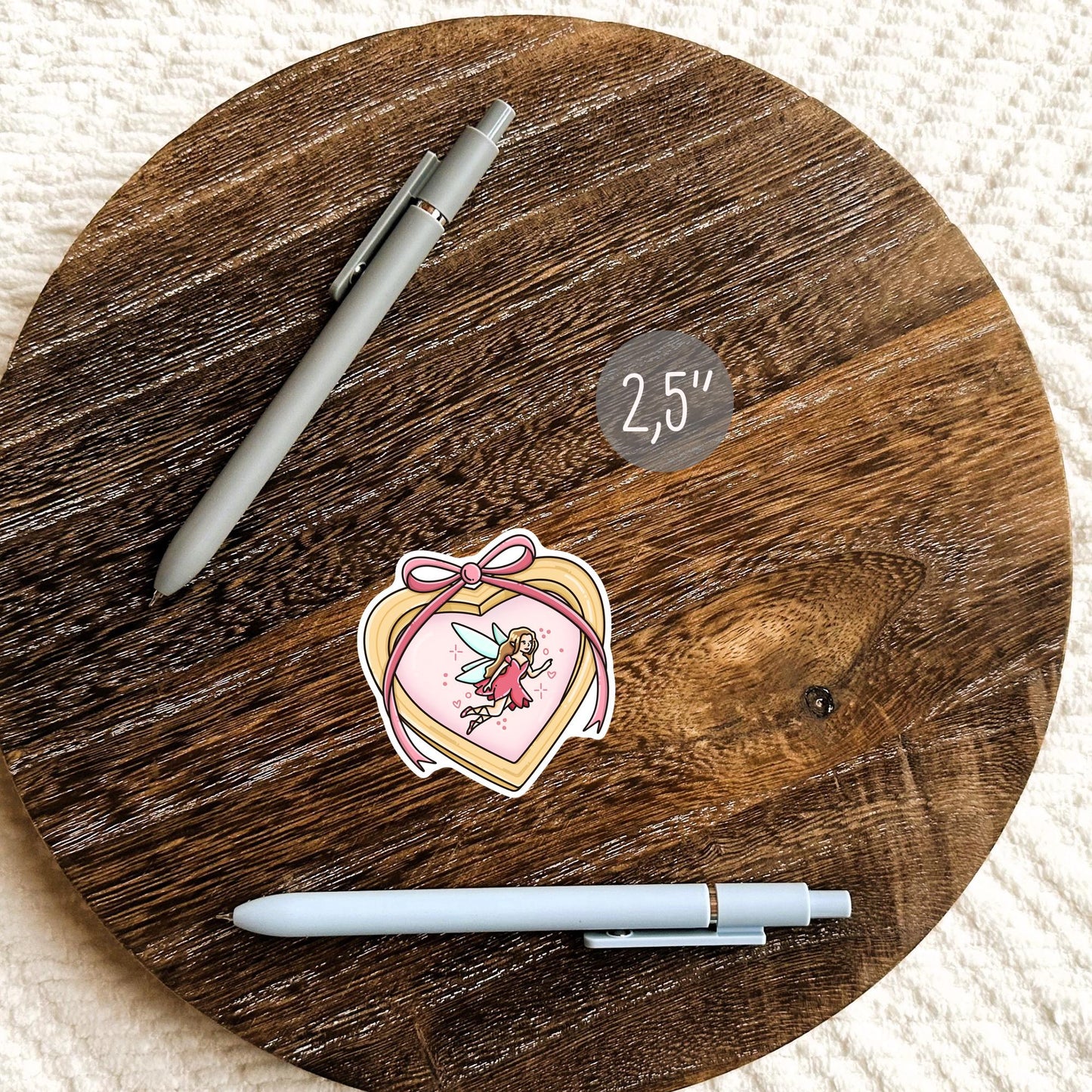 Pink Heart Locket Sticker / Fairy Tale Reader Gift / Fantasy Bookish Decal / Romantic Book Lover