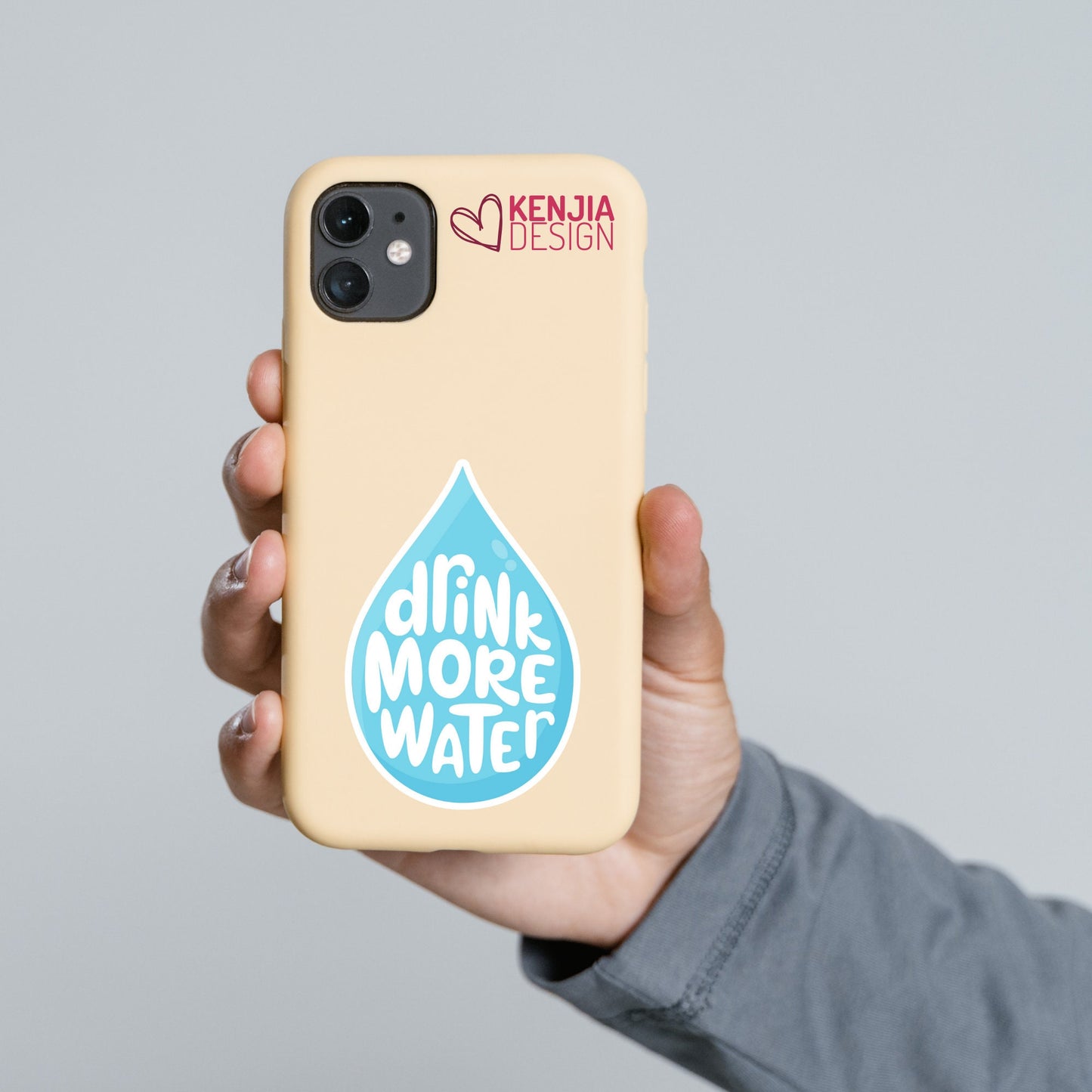 Drink More Water Sticker, Funny Hydration Reminder, Water Bottle, Laptop
