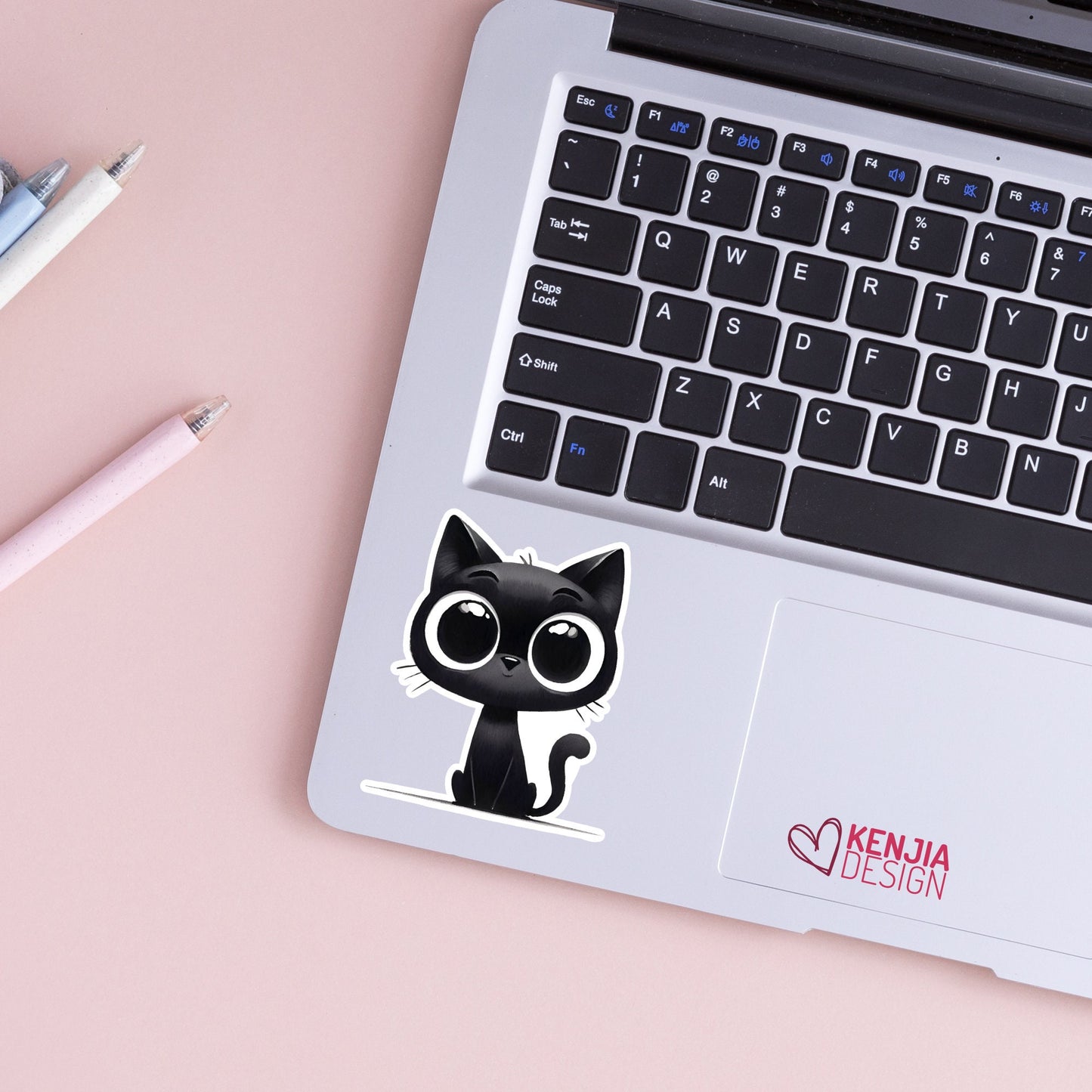 Cute Black Cat Sticker / Animal Lover / Cat Lovers / Kindle Stickers / Halloween Stickers