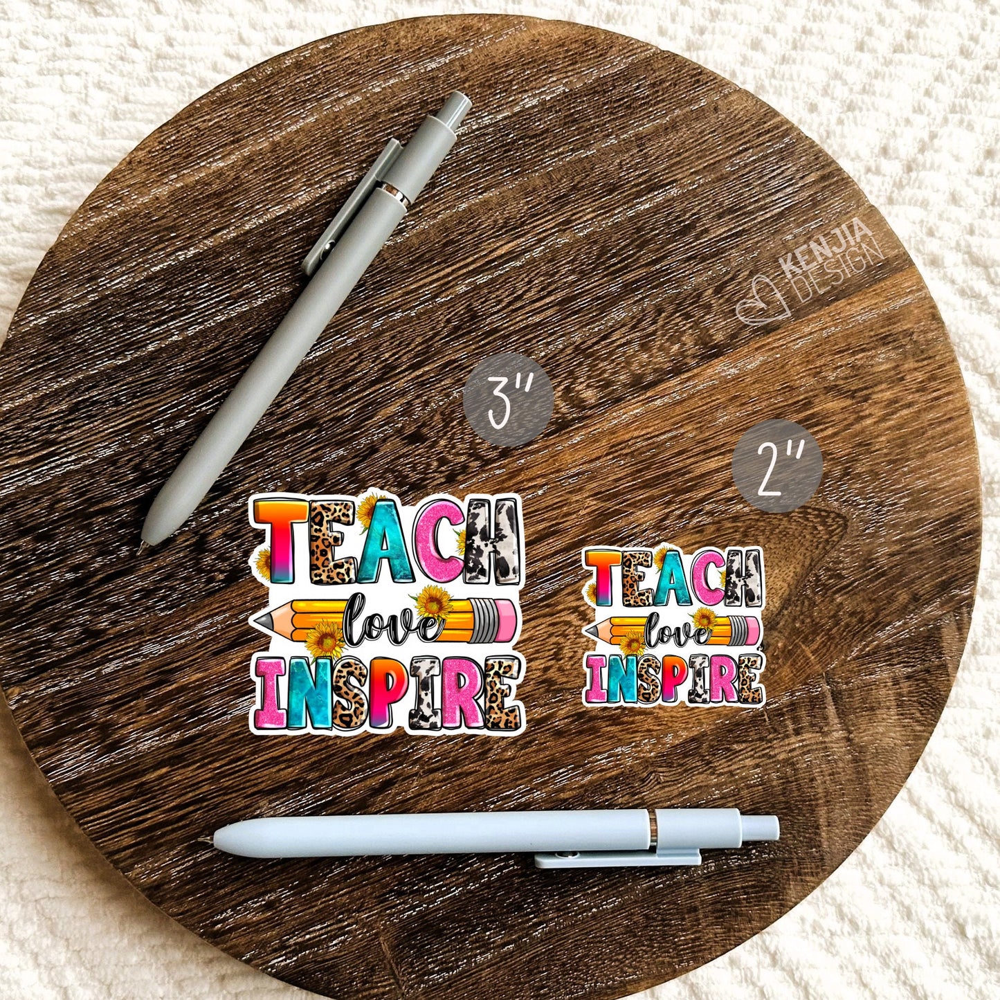 Teach Love Inspire Sticker / Teacher Gift / Teacher Appreciation Week / Teacher's Day / Western Teacher / Teacher Life / Kindle Sticker