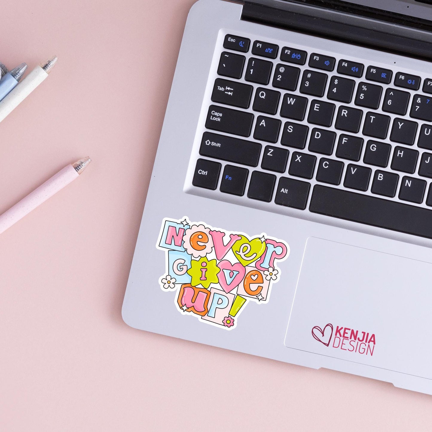 Never Give Up Stickers / Mental Health Stickers / Inspirational Motivational Quote / Mental Health Awareness / Laptop & Kindle Stickers