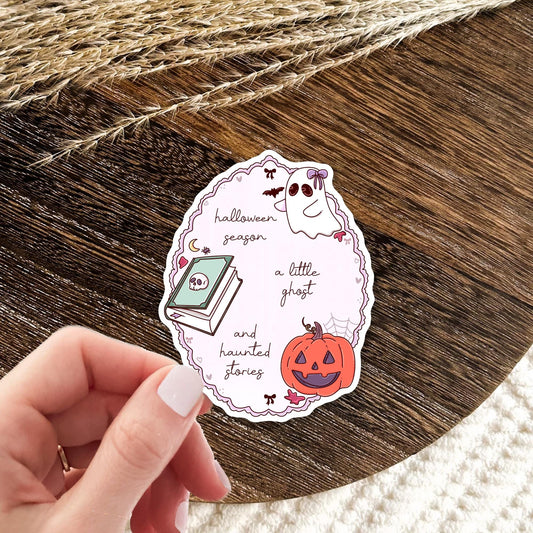 Halloween Frame Sticker / Spooky Gift / Gothic Decal / Witchy Aesthetic / Cute Seasonal Decor / Trick or Treat / Scrapbook Lover / Fall
