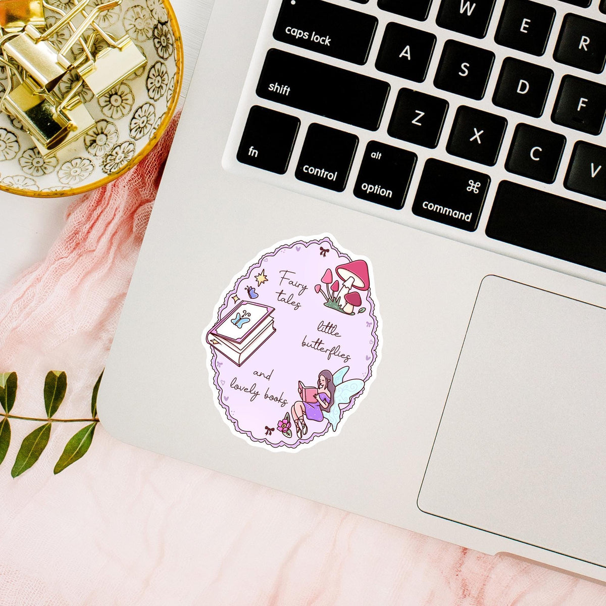 Fairy Tale Bookish Frame Sticker / Fantasy Reader Gift / Book Lover Decal / Witchy Aesthetic / Dark Academia / Magical Bibliophile