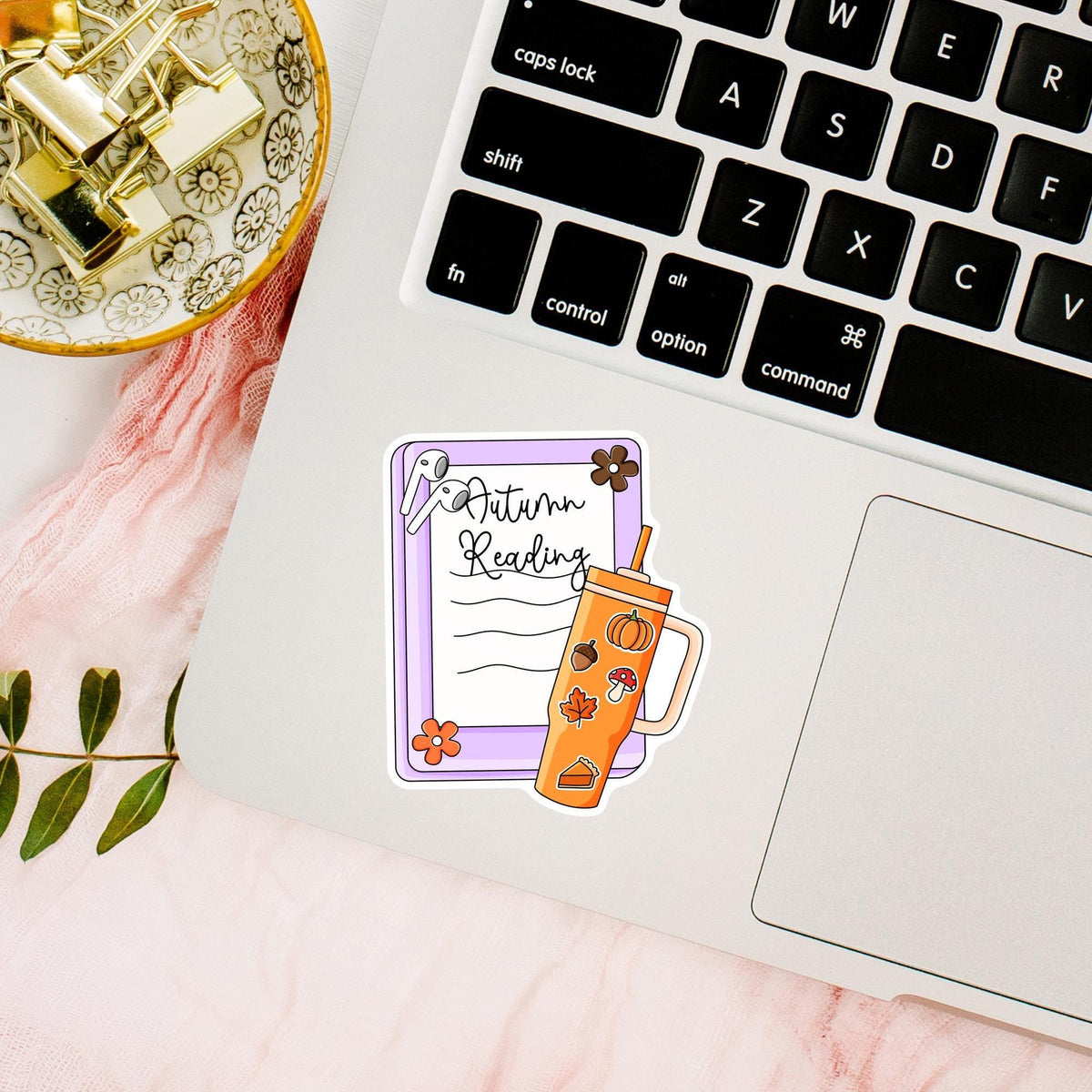 Autumn Reading Kindle Sticker / Fall Bookish Gift / Reader Sticker / Book Lover Gift / Cozy Fall Reader / Autumn Book Lover Gift / Kindle