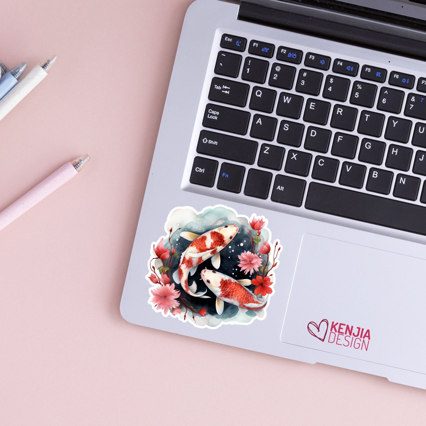 Koi Fish Stickers  / Pisces Japanese Stickers /  Japan Aesthetic Vinyl Stickers / Cute Animal Decal / Laptop and Kindle Stickers
