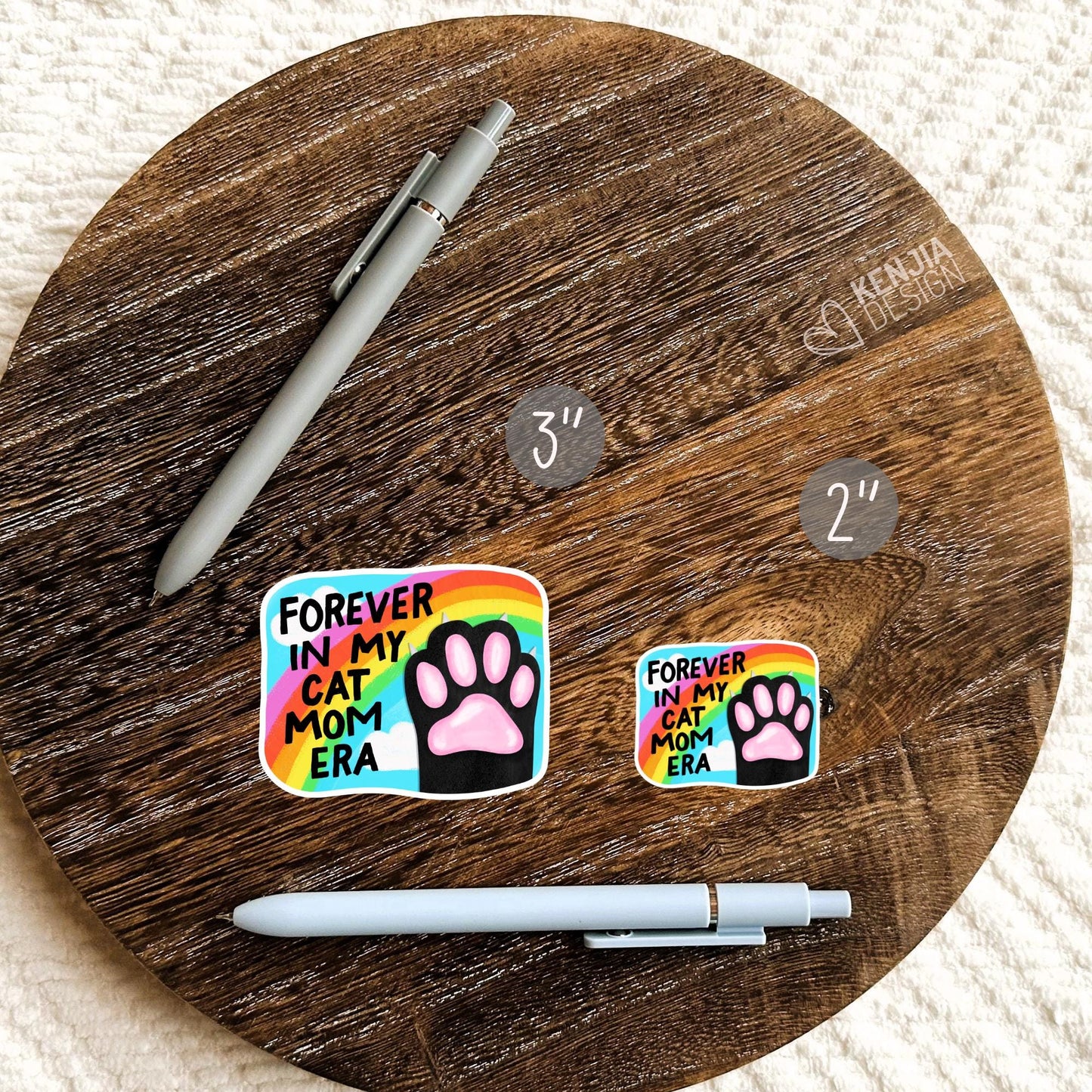 Forever In My Cat Mom Era Stickers / Cat Stickers / Cat Lover Gift / Kitty Lovers / Gift for Cat Mom / Kindle Stickers