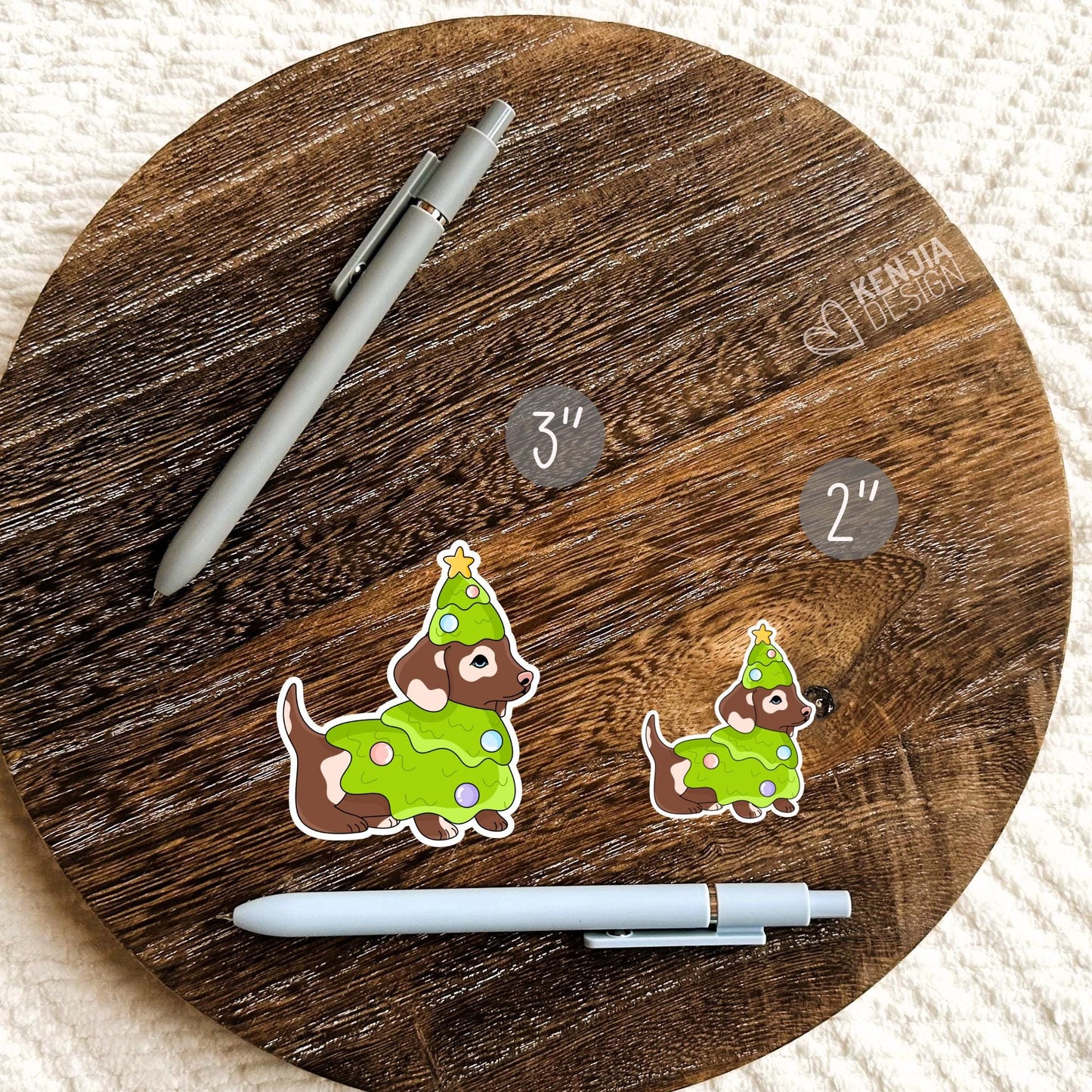 Christmas Dog Stickers / Dog Lover Gift / Cute Puppy Holiday Season Decals for Christmas Tree / Tis the Season / Kindle Stickers