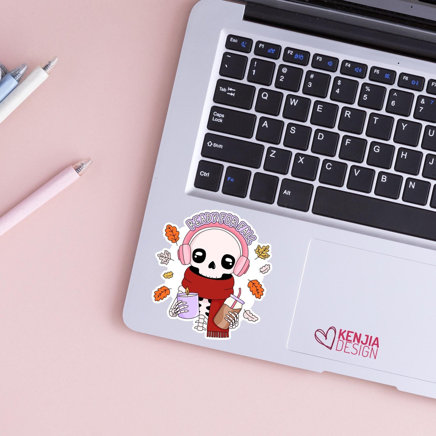 Ready for Fall Stickers / Skull Sticker / Autumn & Fall Stickers / Halloween Stickers / Ice Coffee and Candle