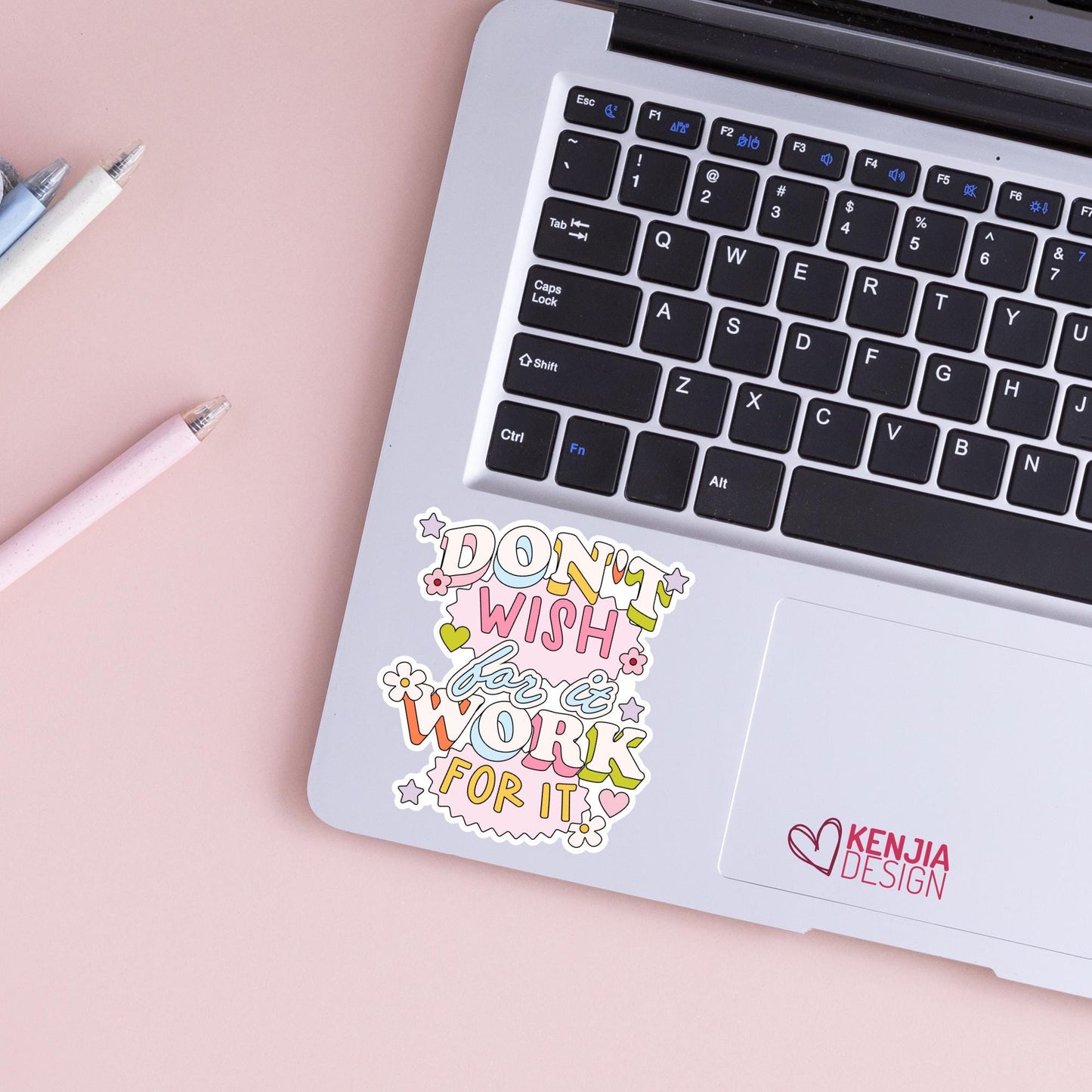 Don't Wish For It Work For It Stickers / Workout Stickers / Fitness Motivational Gym / Business Inspirational Laptop & Kindle Stickers