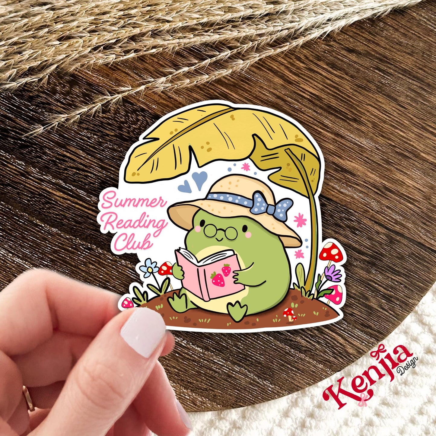 Summer Reading Frog / Book Club Stickers / Book stickers / Booktok / Kindle Stickers / Book Lover Gift