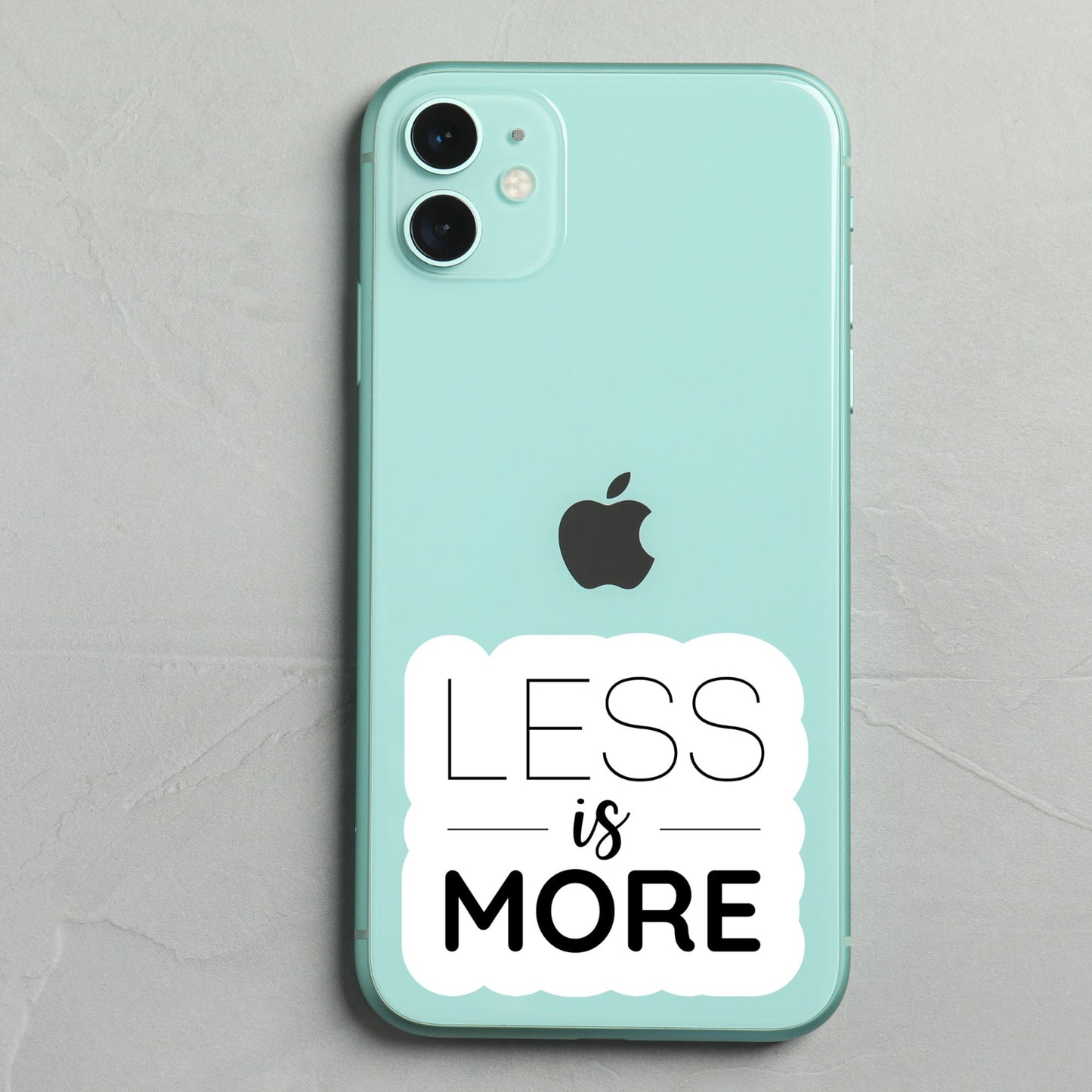Less is More Quote Sticker, Minimalist Sticker, Positive , Waterproof Dishwasher Safe Handmade Vinyl Sticker gift, planner, laptop stickers
