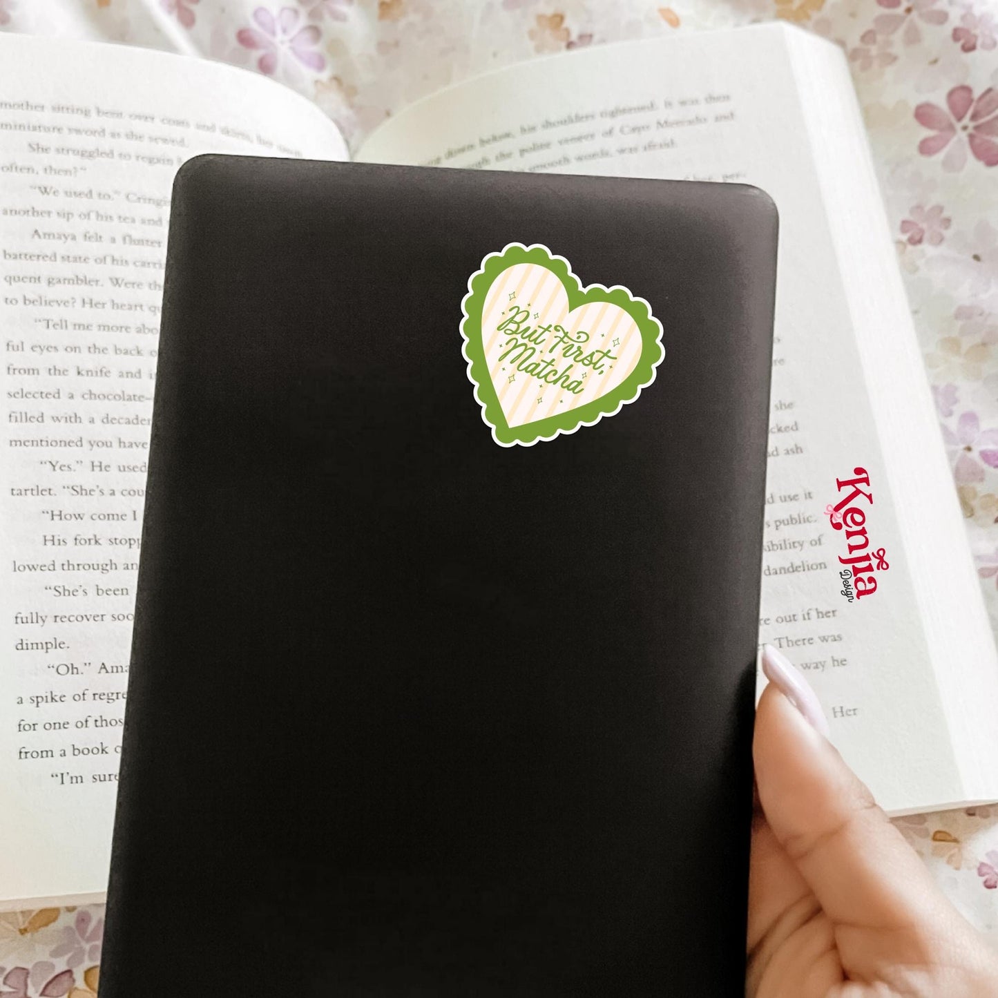But First Matcha Sticker / Cute Matcha Lover Heart Sticker / Wellness Drink / Tea Lover / Barista Gift / Kindle Stickers / Water Bottle Gift