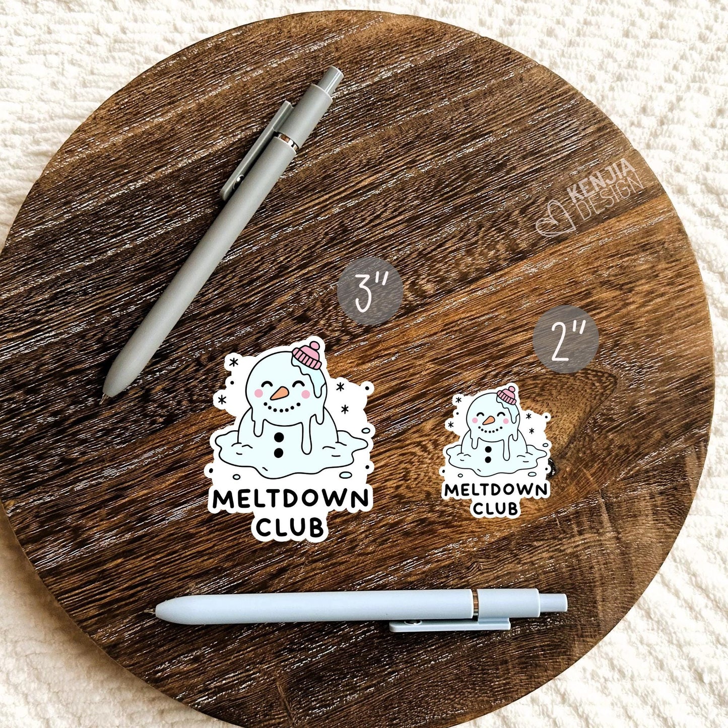 Meltdown Club Stickers / Christmas Sticker / Snowman Sticker / Funny Mom Gift / Funny Retro Mental Health Decal / Laptop & Kindle Stickers