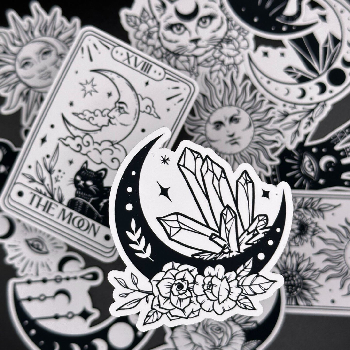 Goth Magical Stickers | Custom Vinyl Stickers | Kenjia Design